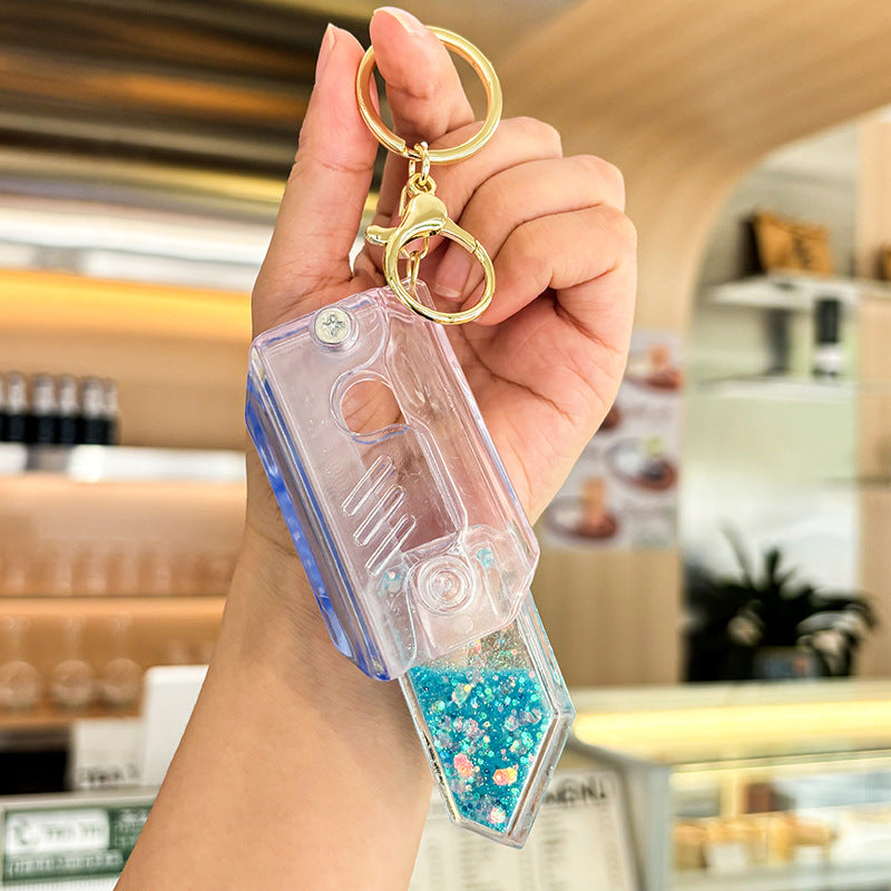 Wholesale Cartoon Quicksand Acrylic Radish Knife Decompression Toy Keychain